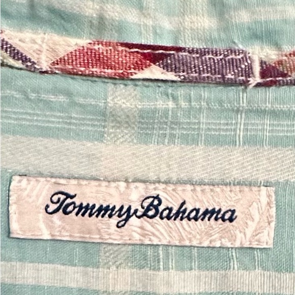 Tommy Bahama Aqua Plaid Men's Shirt XXL - Picture 3 of 7
